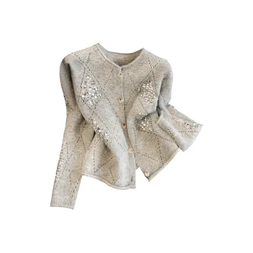 SIBAISHE Светло-серый Женский Свитер