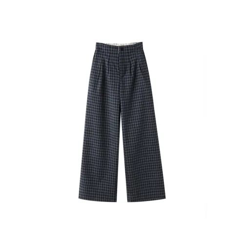 XINTATA Темно-синие клетчатые женские повседневные штаны