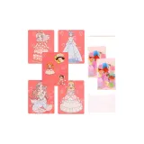 Мультяшная принцесса Пунш Набор игл [5 пунш карточек + 2 тканевые сумки + пунш ручка + 1 жемчужный хлопок]