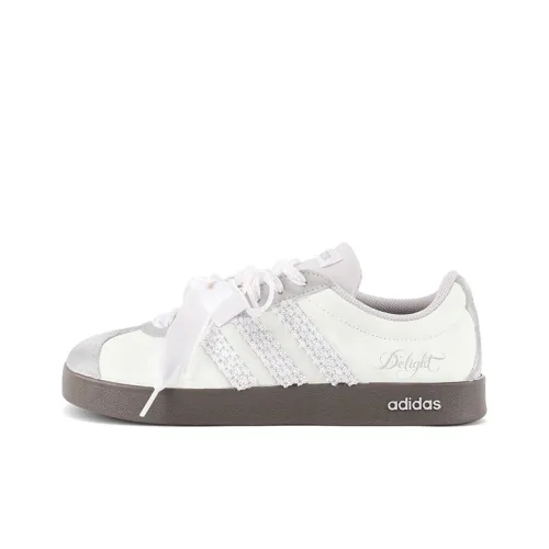 Adidas VL Court 2,0 Амортизация Износостойкие Немецкие армейские кроссовки Унисекс Серый Белый