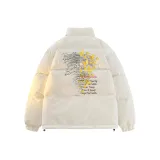 Белый хлопковый пуховик