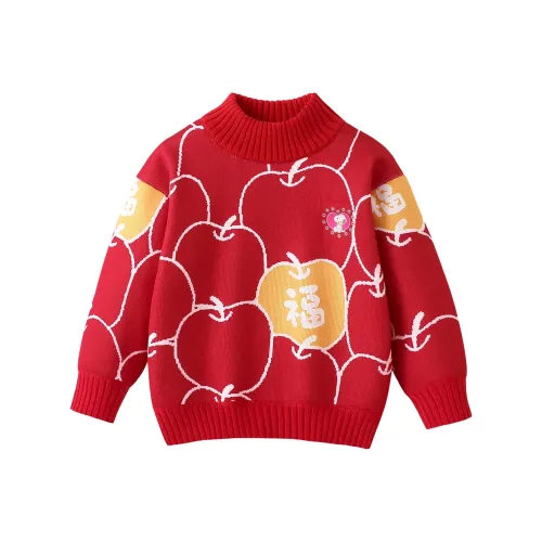 SNOOPY Красный С флисовой подкладкой Предшкольные Свитеры