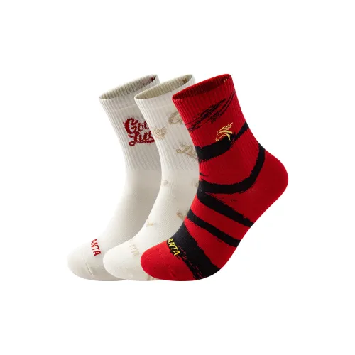 Anta Колено Высокие Носки Унисекс Белый Черный Красный