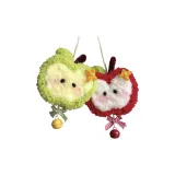 Красный и зеленый кремовый, украшение в форме яблока [материал сумка], 1 шт. каждая