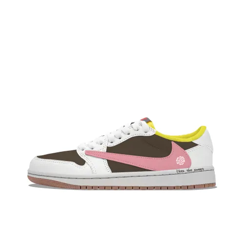 Jordan Air Jordan 1 Винтажные баскетбольные кроссовки Low Топ Черный Унисекс