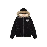 Чёрный [Съемный меховой воротник]