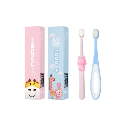 HAONIU Зубная щетка с мягкими и плотными щетинами милый дизайн в стиле мультфильма случайный цвет волос