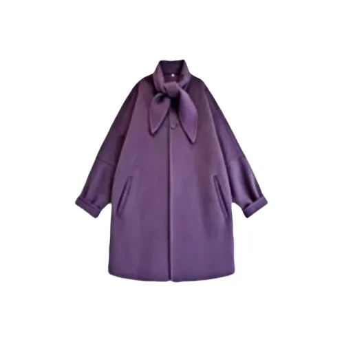 ADXKM Фиолетовое Женское Пальто