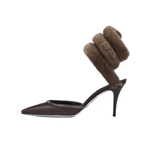 RENE CAOVILLA Lindsey Узкий каблук Высокие каблуки 8 см Женские Темно-коричневый