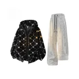 Чёрный + Светло-серый [с флисовой подкладкой]