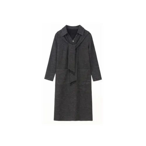 Mapping Длинное платье с длинными рукавами для женщин