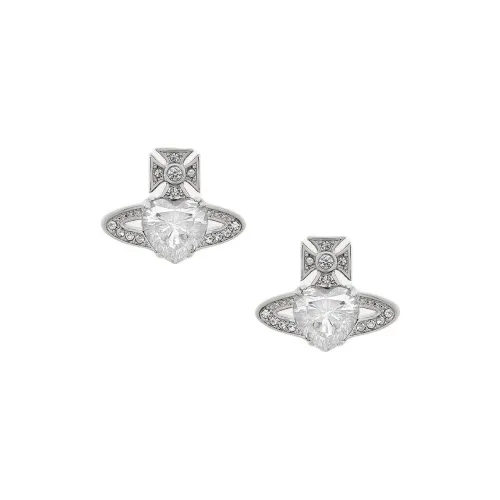 Вивьен Вествуд Brass Stud Серьги Женские Серебряные