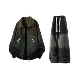 Чёрный + Чёрный Джинсы с Флисовой Подкладкой