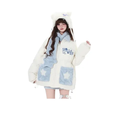 GL Синий + Шарф Женские пуховики