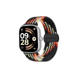 Z-Pattern Черный Радужный Круглый Магнитная Застежка Вязаная Ткань Ремешок + Черный Соединение