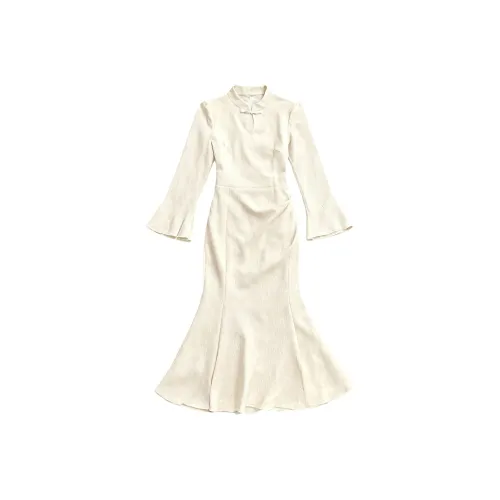 GOSO Длинное платье с длинными рукавами женское