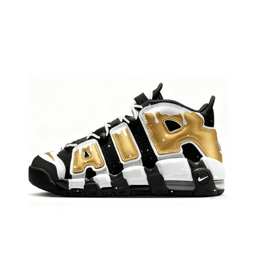 Nike Air More Uptempo Чернила Золотой Condensed Incense Удобный и Универсальный Амортизация MID Топ