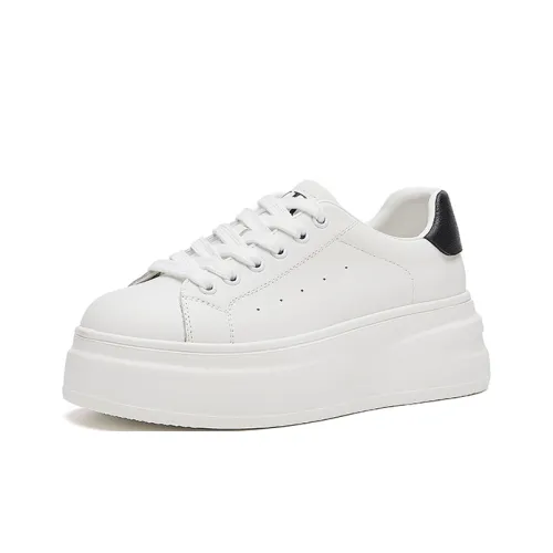 HR Скейтборд Кроссовки Низкие Белые Черные Женские