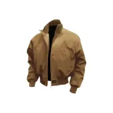 Кофейный хлопковый пуховик