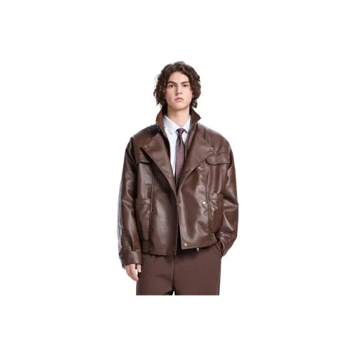 WILD LEADER Кожаная куртка унисекс