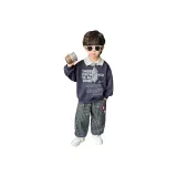 Комплект (Темно-синий свитшот, серые штаны)