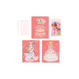 Мультяшная принцесса Пунш Набор игл [3 шт. для прокола + холст + тканевая сумка + ручка для прокола]