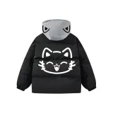 Чёрный с серым капюшоном