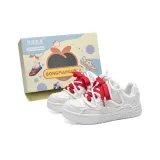 Кремовый белый (красные шнурки для обуви)