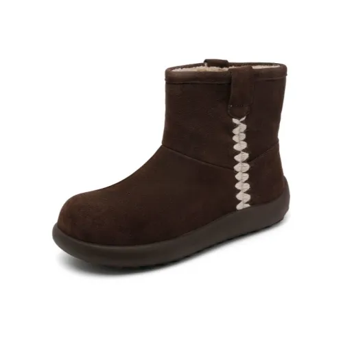 BAFFN Богатый Темный Шоколад FLUFFY Тост Кукла Ботинки Термические Противоскользящие Короткие