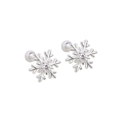 MIYUEZHUBAO S999 Серьги с заклепкой из чистого серебра унисекс