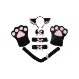 Ободок Кошачья лапа Семь предметов Черный