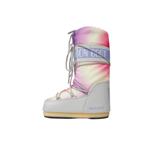 MOON BOOT Icon Колено Высокие Сноубутсы Унисекс Фиолетовый Белый Розовый