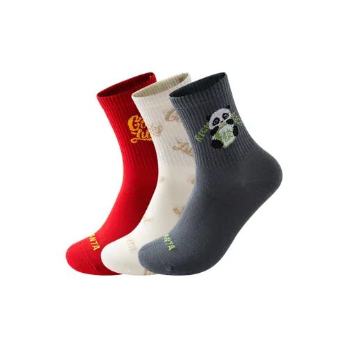 Anta Колено High Носки Унисекс Красный Белый Темно-Серый