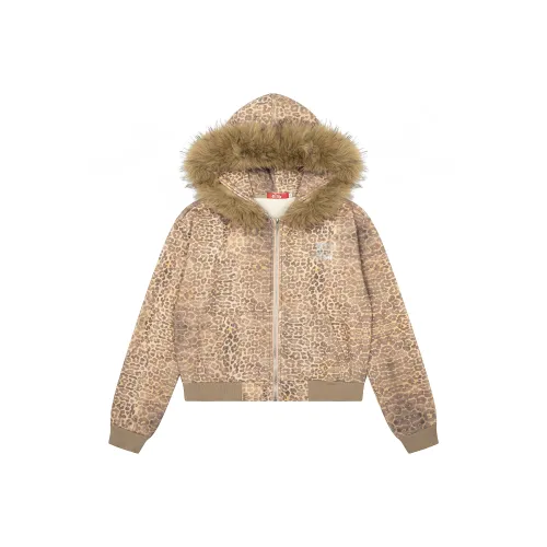 HOKLV Леопардовый принт Женские пуховики