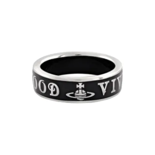 Vivienne Westwood Переработанные Серебряные Кольца Унисекс Черные