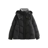 Черный хлопковый пуховик