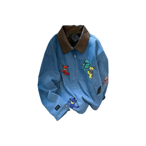 UNA RETA Синий Унисекс Бархатные куртки