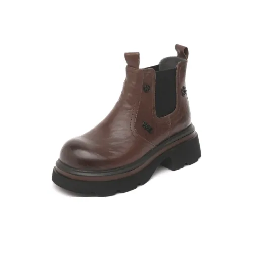 BAFFN Богатый стиль Майярд с флисовой подкладкой состав круглый носок ботильоны высота каблука 5 см платформа женские