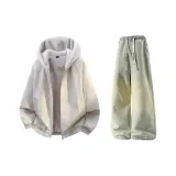 Абрикос + Желтый Грязь Джинсы с Флисовой Подкладкой