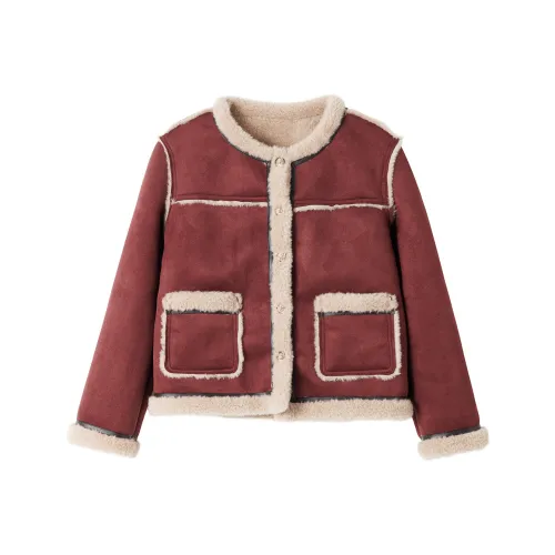 SHANGJING Красный Женские Бархатные Куртки