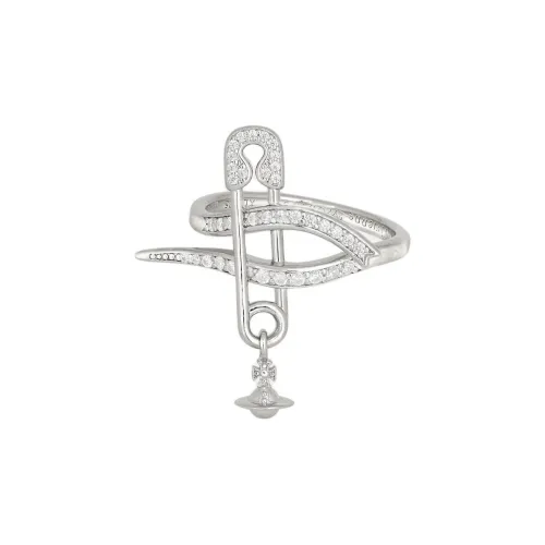 Vivienne Westwood Переработанные Серебряные Кольца Унисекс Серебряные