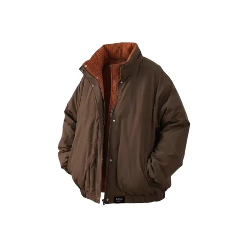 SZSX Коричневый унисекс пуховики