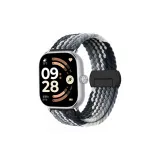 Темный шоколад - Круглый - Магнитная застежка - Ткань вязаная - Ремешок + Серебряный соединитель