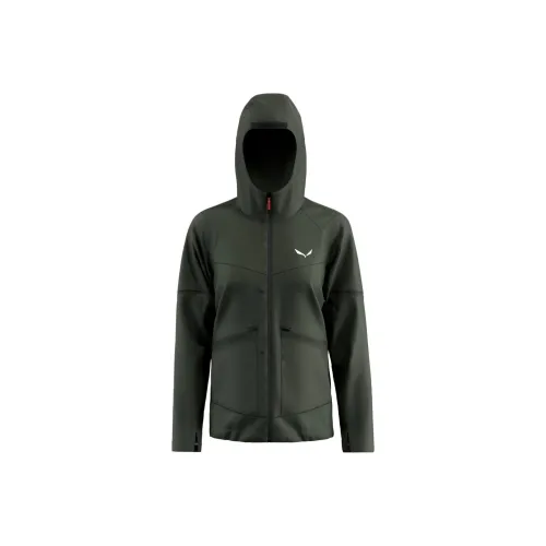 SALEWA Темно-оливково-зеленые женские куртки