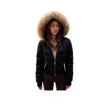 Темно-синий пуховый пиджак