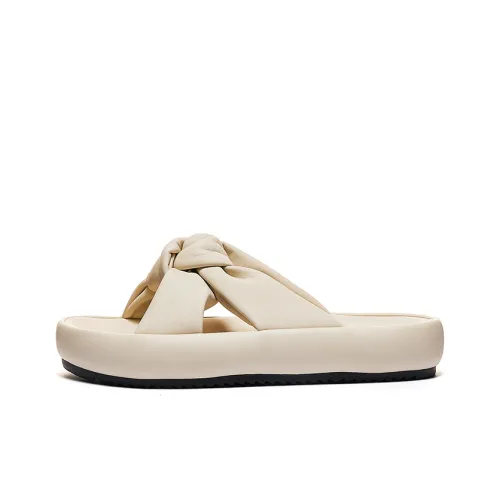 Warrior противоскользящие шлепанцы женские бежевые