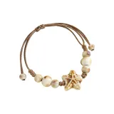 Керамика Браслет-шнурок-Кофе Звезда