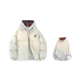 Белый Красный Хлопковый пуховик + Белый Фотиния Серый Свитшот