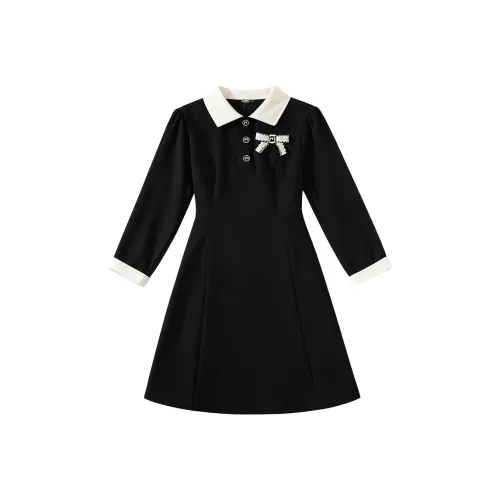 GOSO Черные Женские Длинные Платья с Длинными Рукавами