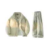 Светлый хаки + желтый грязный джинсы с флисовой подкладкой